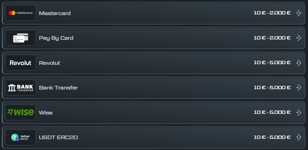 Einzahlungsmethoden im Spinational Casino